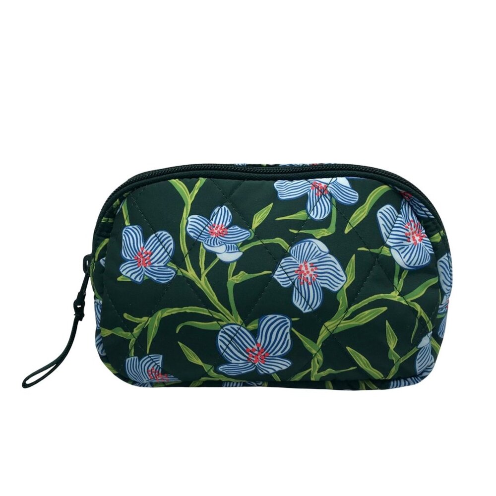 Vera Bradley Green Fabric Charlotte Stems Belt Bag & Wallet